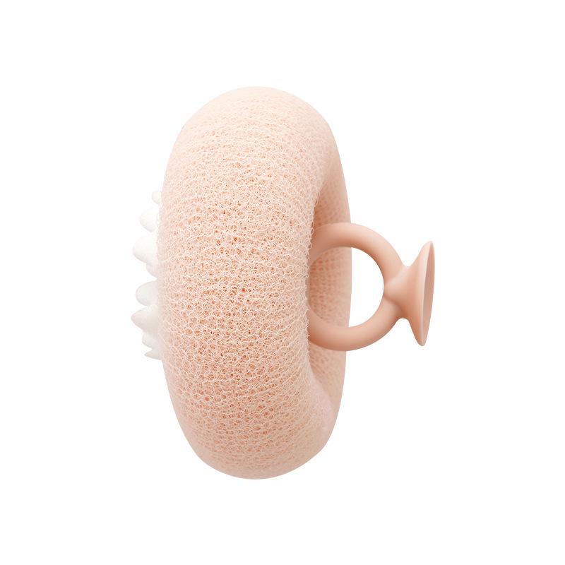 Sunflower Two-in-One Bath Scrubber with Suction Cup - High-Grade Shower Sponge for Girls.