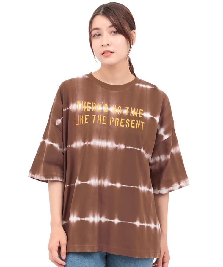 

Titicaca Футболка женская с коротким рукавом и круглым вырезом, вышитый логотип, размер OSJBD160, коричневый,