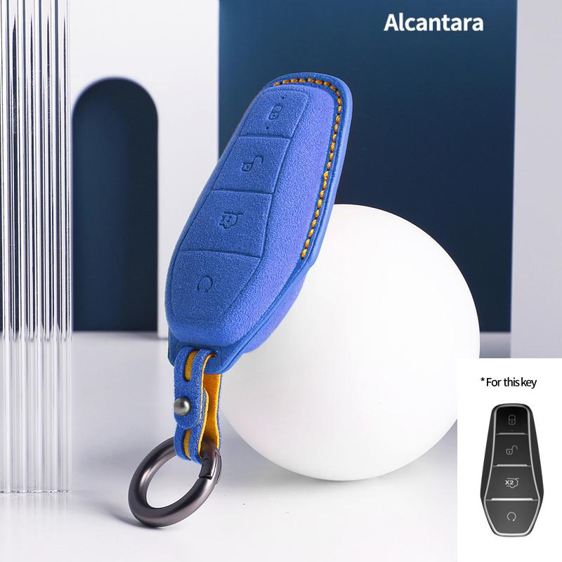 Made for Alcantara Car Remote Key Case Bag For BYD Qin Han Tang Song pro plus MAX Ev Atto 3e2 Seal dolphin frigate07 Destroyer05