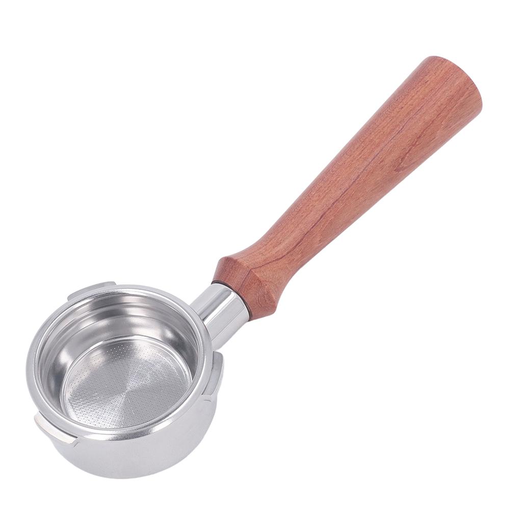 58 mm bottenlös portafilter Trähantag Rostfritt stål Korg Avtagbar 3-öron Kaffeporfiter för Barsetto