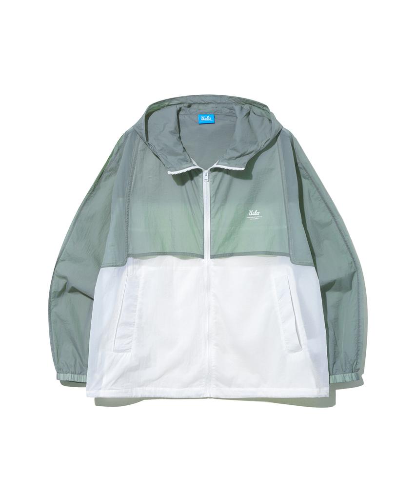 Ucla Unisex Color-Blocked Ultralight Windbreaker Jacket [Mint] (Ub3Uj5A)