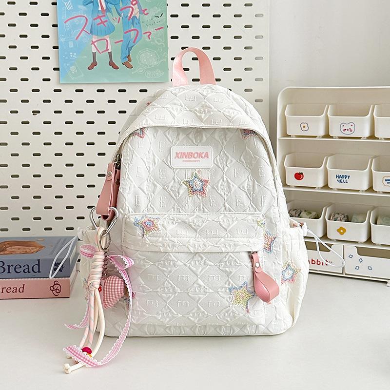 

Star schoolbag female junior high school students cute versatile large capacity backpack high value student backpack trend
