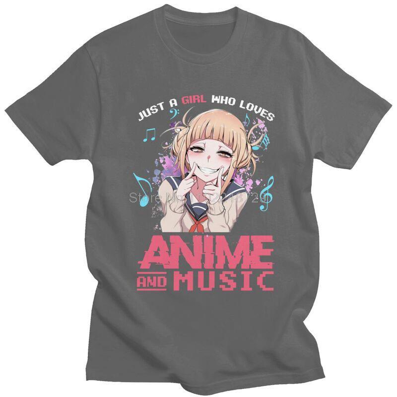 Male A Girl Who Loves Anime Music Himiko Toga Graphic T Shirt New Tshirt TShirt Cotton Tees Streetwear Oversize Mens Clothing