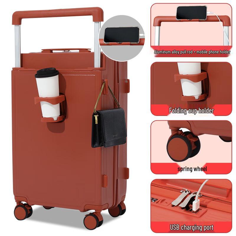 Multi-functional Wide Rod Luggage with Universal Wheels 20 inch