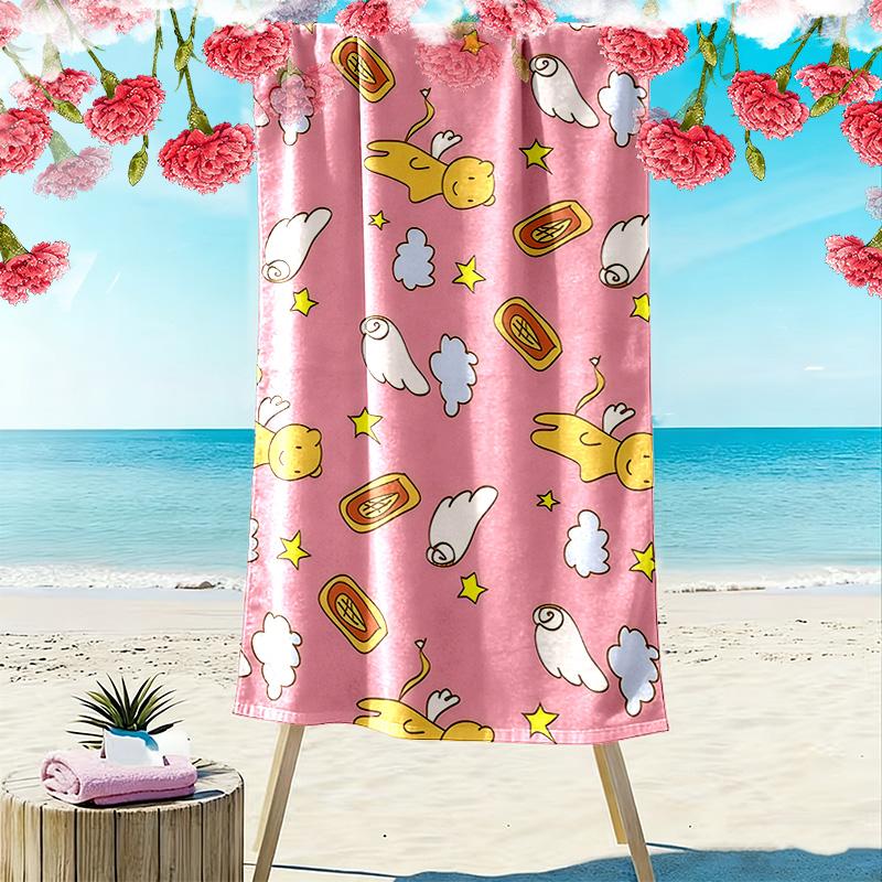 Cardcaptor Sakura3 Print Beach Towel, Large Soft Quick Dry Towel for Beach Camping Swimming