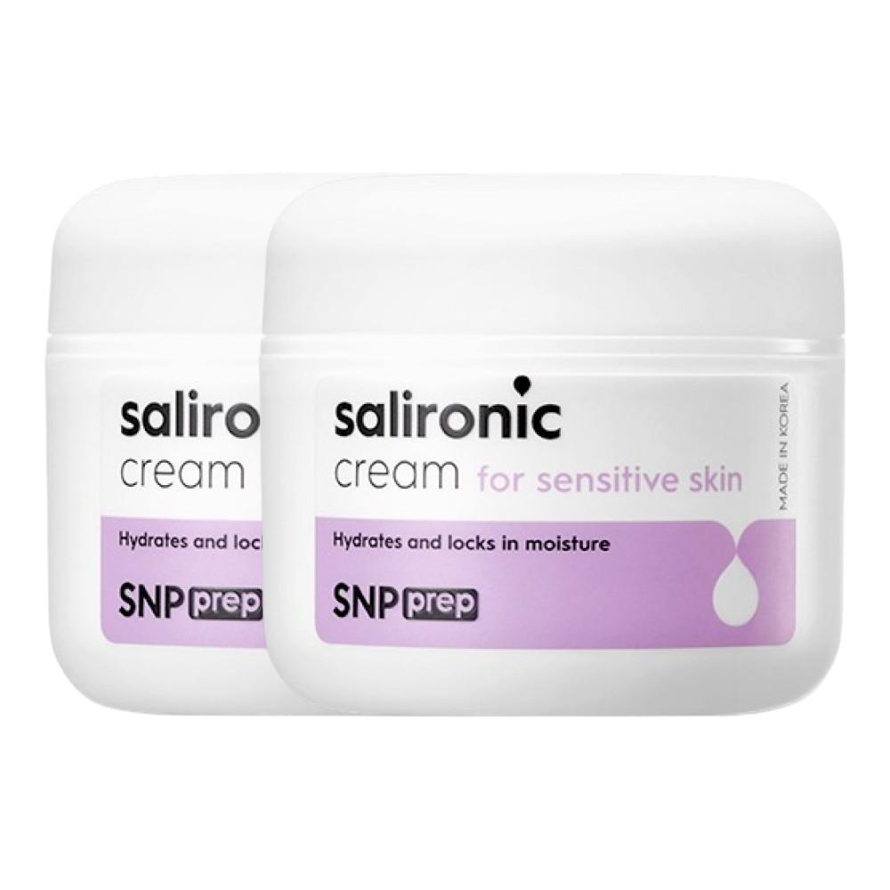 SNP Prep Salironic Cream 55ml x 2ea - Gentle BHA & Heartleaf Soothing Gel Cream for Sensitive and Acne-Prone Skin