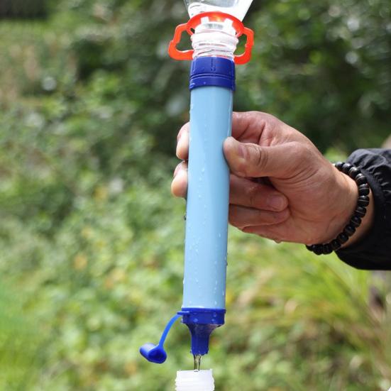 Personal Water Filter Straw Portable Water Purifier Outdoor Camping Hiking Backpacking Emergency Survival Filtration System