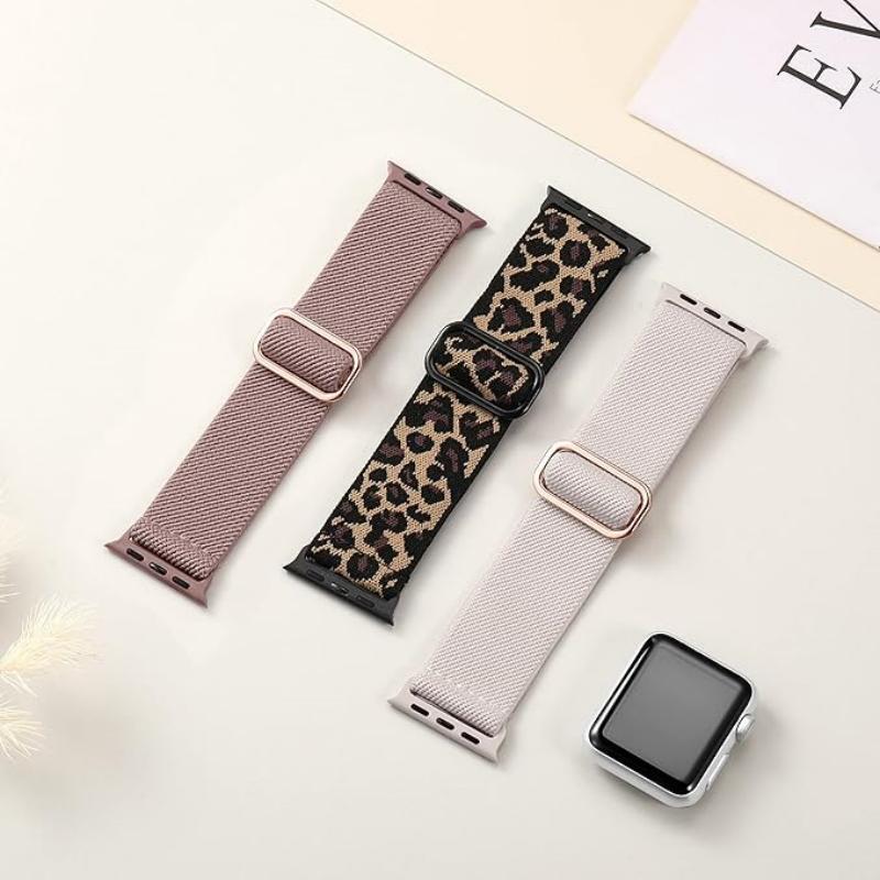 Braided Nylon Apple Smart Watch Strap with Adjustable Slide Buckle for All Series