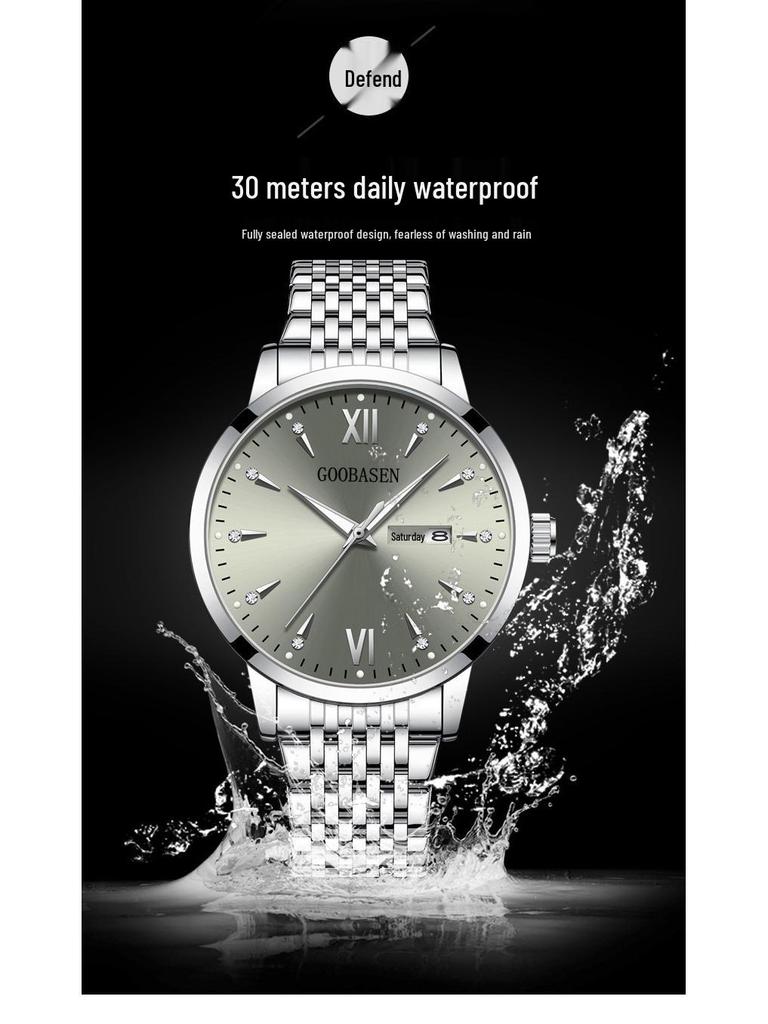 Gubaisen Men's Fully Automatic Skeleton Watch with Large Dial