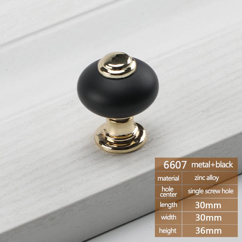 

Stylish Cabinet Handle Drawer Wardrobe Cupboard Puller Zinc Alloy Furniture Door Knob with 22mm Screw Gold+Black