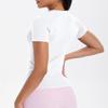 Women's Seamless Knit Solid Color Breathable Short Sleeve Sports Yoga T-shirt