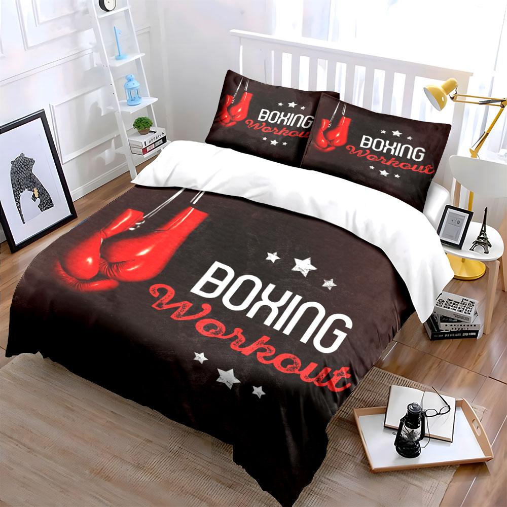 Boxing gloves and stars. Bedding sets Duvet cover sets Duvet covers Pillowcases(1*Duvet Cover 2*Pillowcases without duvet insert)
