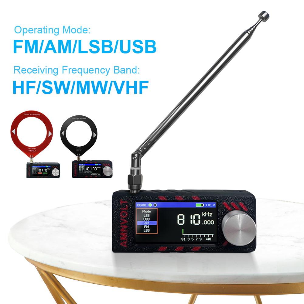 SI4732 0.5-108mhz LSB USB AM FM FM/AM Radio 1.9inch IPS Screen Mini Pocket Radio with Antenna Portable Radio