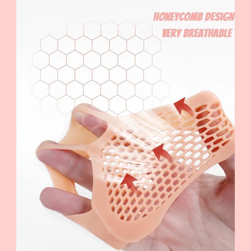 Fashion 2PCS Silicone Metatarsal Pads Toe Separator for Women Pain Relief Elastic Foot Pad Orthotics Foot Massage Insoles Forefoot Socks