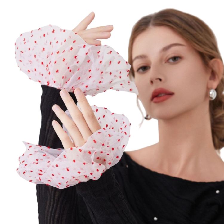 

Elegant Sheer Arm Covers Elastic Wrist Cuffs Decorative Sleeves for Women Formal and Casual Outfit Armwear Decoration розовый