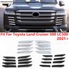 Auto Front Stoßstange Mitte Netz Gitter Streifen Dekoration Sequ Abdeckung Zierleiste Zubehör für Toyota Land Cruiser 300 LC300 - 2025