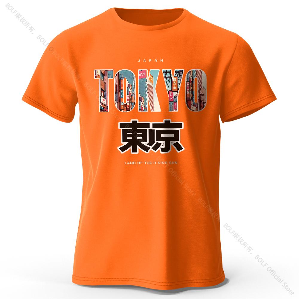 Summer Round Neck 3D Tokyo Printed Top Fashionable Casual Short Sleeved Children's Boy T-shirts