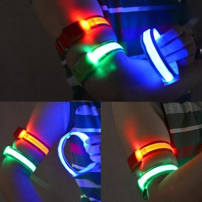 Outdoor Sports Night Running Armband LED Light USB Rechargeable Safety Belt Arm Leg Warning Wristband Cycling Bike Bicy