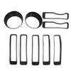 Headlight Cover Front Grille Inserts Trim Fit for Jeep Wrangler JL 20182019