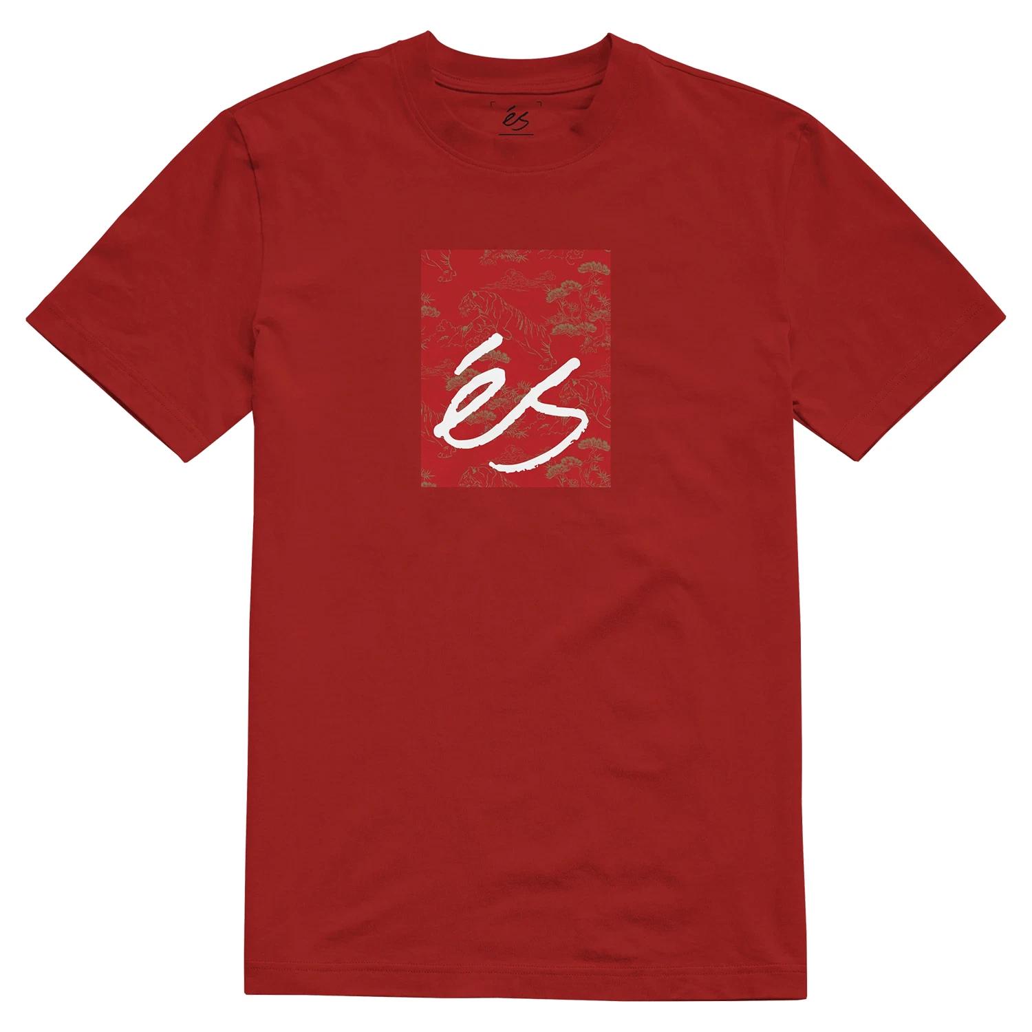 

Es Shoes Shirt Tiger Block Red S