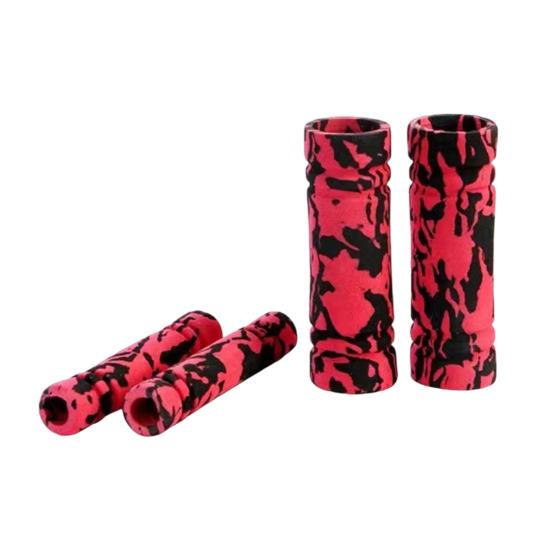 Motorcycle Grip Covers Sponge Anti-Slip Handlebar Sleeves for Scooters E-Bikes Easy Install Shock-resistant Handle Grips