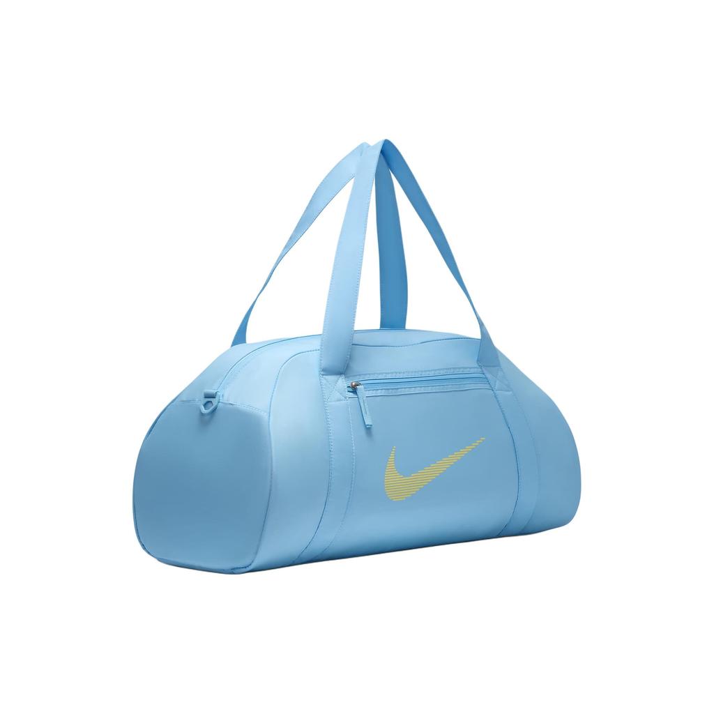 Nike Logo Print Zipper Closure Polyester Tote Shoulder Crossbody Gym Bag Large Unisex bags Aquarius-Blue Light-Laser-Orange DR6974-407
