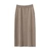 2025 Autumn/Winter Women's Cashmere Round Neck Loose Top and Skirt Set