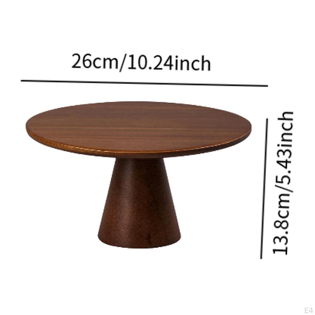 Cake Stand Holder Retro Round Rustic Serving Tray Dessert Display for Anniversary
