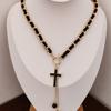 New Fashion Simple Black Cross Necklace, Women's Pendant Necklace, Valentine's Day Gift