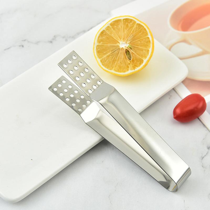 Tea Bag Clip Stainless Steel Thickened Lemon Tweezer Ice Sugar Barbecue Clip Home Kitchen Gadget Teaware Tong Squeezer Food Clip