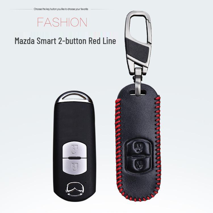 Oryginalne skórzane etui na klucze Mazda Axela do Atenza, CX5, CX4