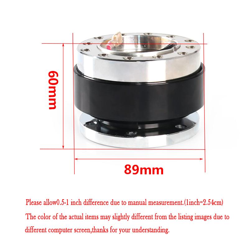Universal Steering Wheel Snap Off Quick Release Hub Adapter Boss Kit 8 Colors Available