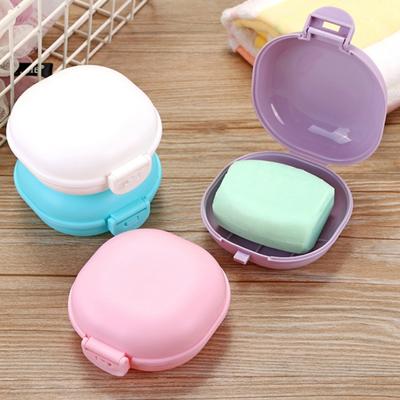 Household Waterproof Soap Box with Lid Travel Portable Soap Box Bathroom Creative Drain Soap Box