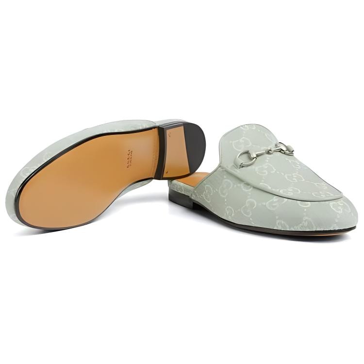 GUCCI Princetown Closed Toe Slippers Women's Green 784913 FADCX 3448