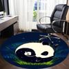 1pc Panda Night Office Round Area Rug, Indoor Mat Suitable For Office, Under Office Chairs Bedroom Living Room Home Decor, Room Deco