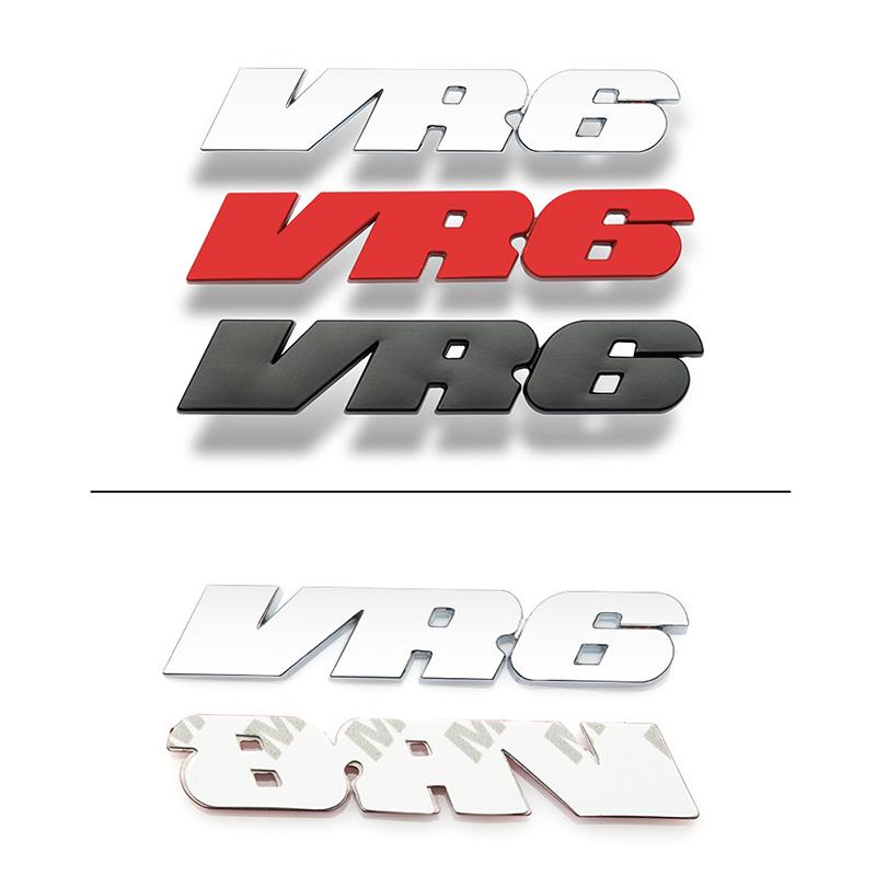 3d Metal Car Letters VR6 Logo Emblem Badge Decals For A3 Q3 Q5 A5 Q7 MK2 MK4 MK3 VR6 Sticker Accessories