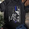 Thin Blue Line Flag K-9 German Shepherd Police Dog Gift Men T-Shirt - German Shepherd Dog Gift, German Shepherd Lover