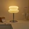 Bedroom bedside lamp creamy style table lamp USB plug tri color dimming living room study atmosphere light
