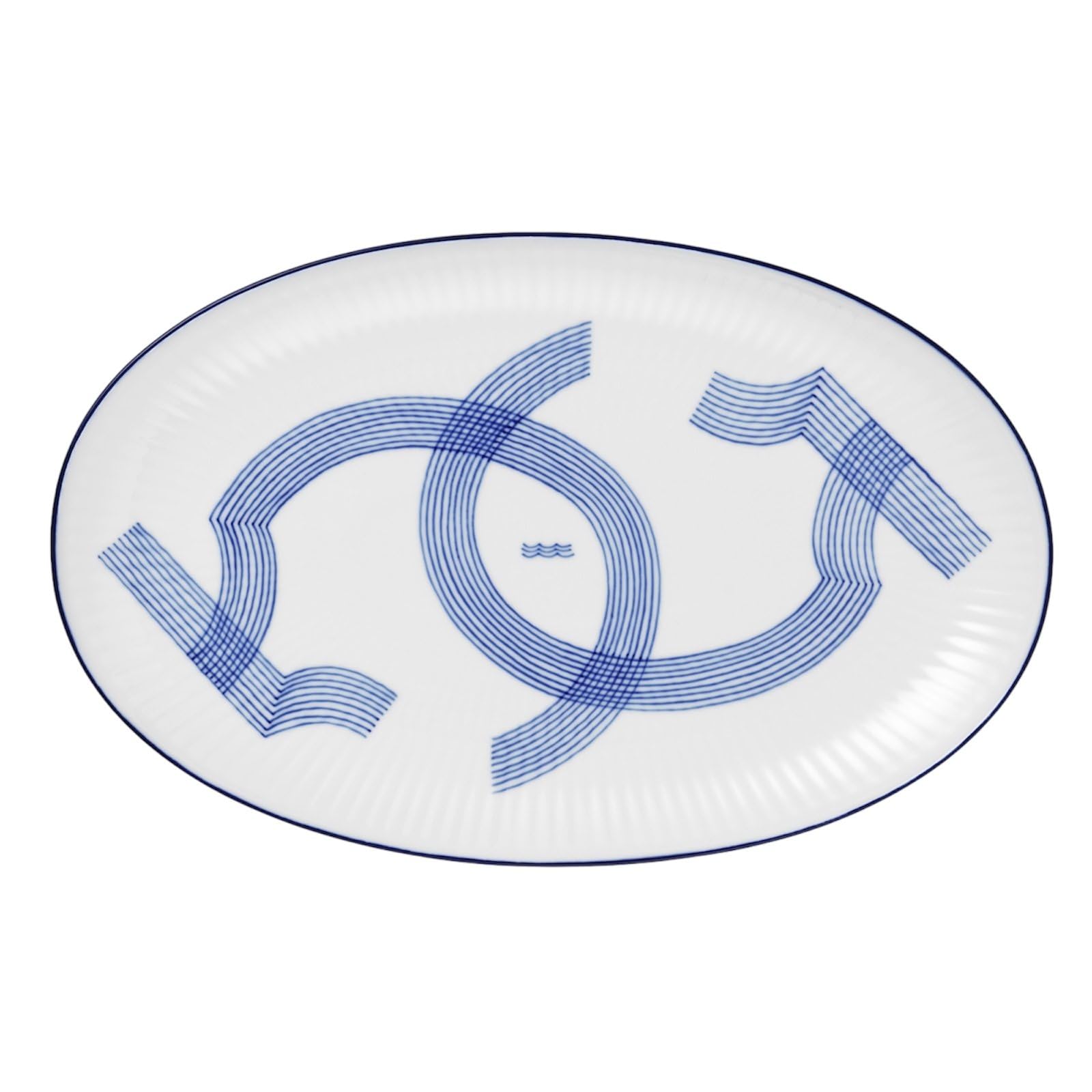 

[Officially Imported] Royal Copenhagen Motif Oval Dish Plate, 23.5 x 15 cm, 1075816