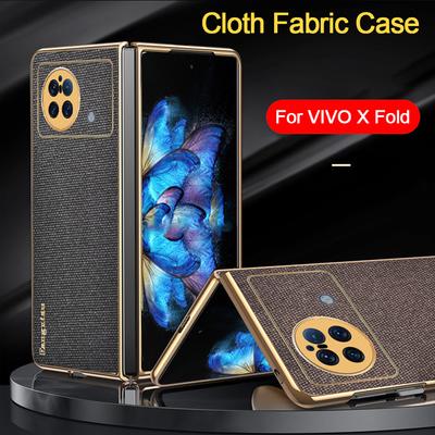 For Vivo X Fold 5g Case High Quality Cloth Fabric Leather Shockproof Phone Capa For Vivo X Fold Case Protection Cover Fundas