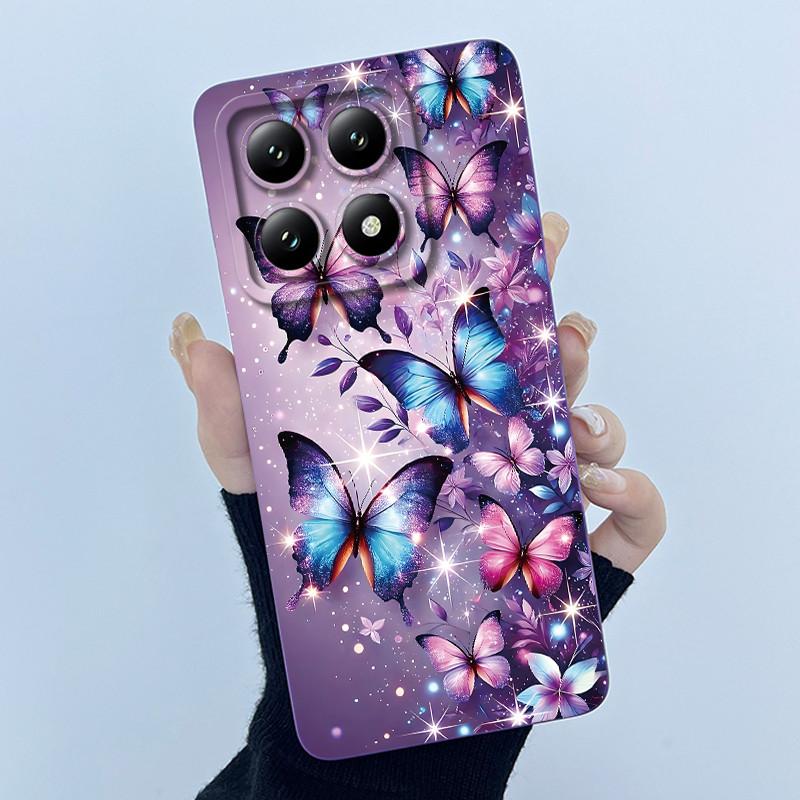 For Xiaomi 14T Pro 5G Case Soft Silicone Protective Cover Fashion Simplicity Floral Fundas for Xiaomi14T 14 T Pro Phone Coque