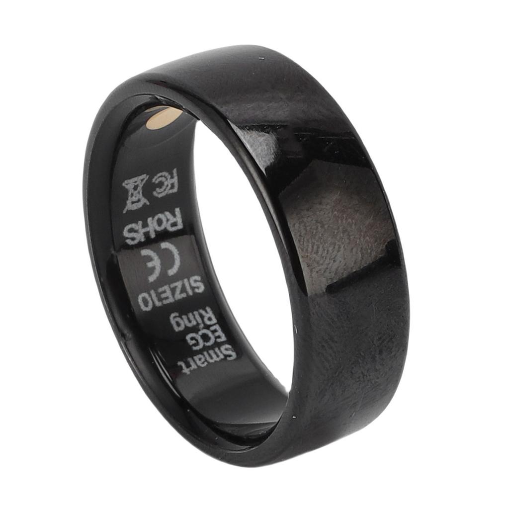 Smart Ring Health Tracker Aluminum Alloy 5ATM Rainproof Wearable Smart Ring with APP Charging Case F