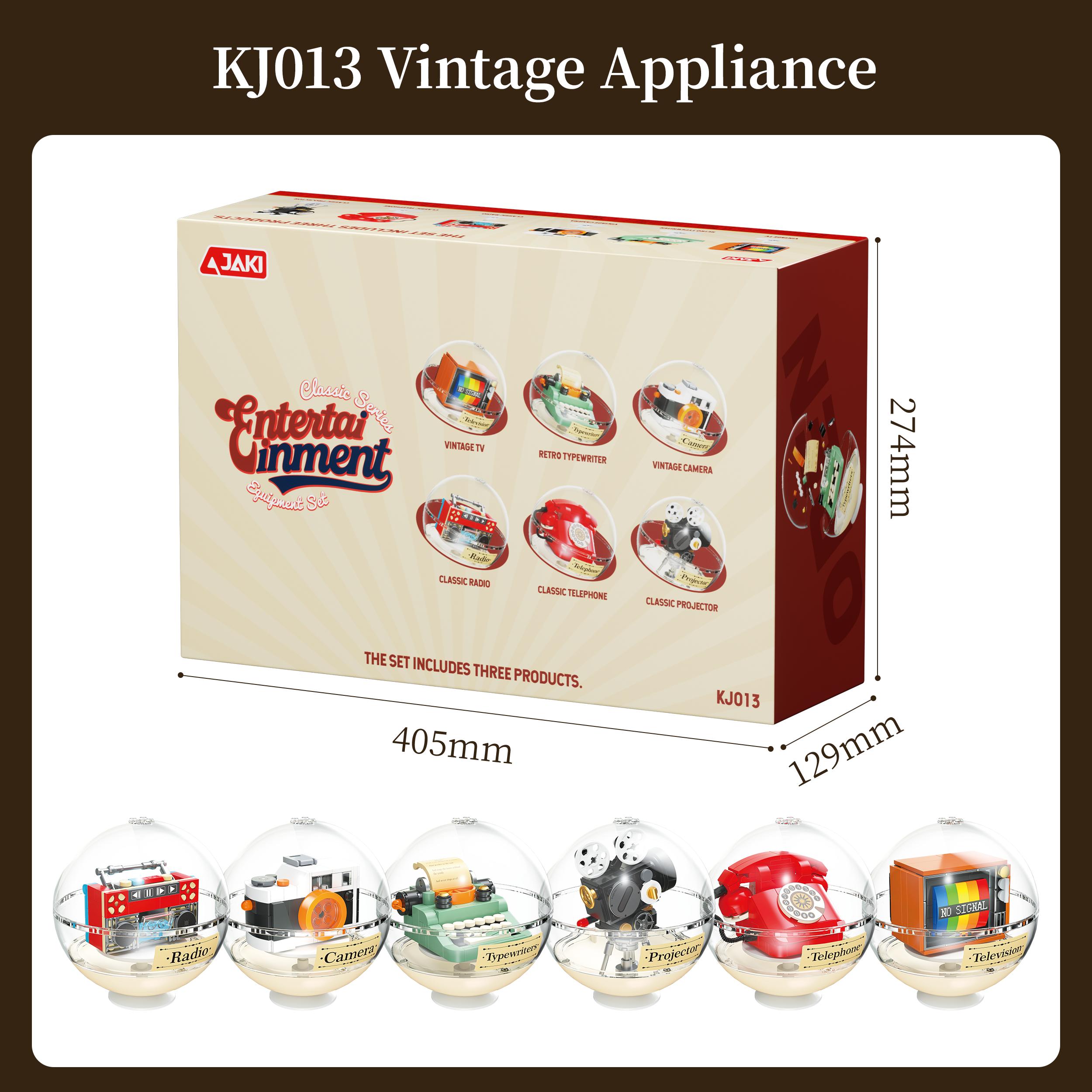 

Jaki Retro Electrical Appliance Construction Blocks Gashapon Balls Tv Radio Model Assembly Plaything Ornaments Kids Birthday Gifts