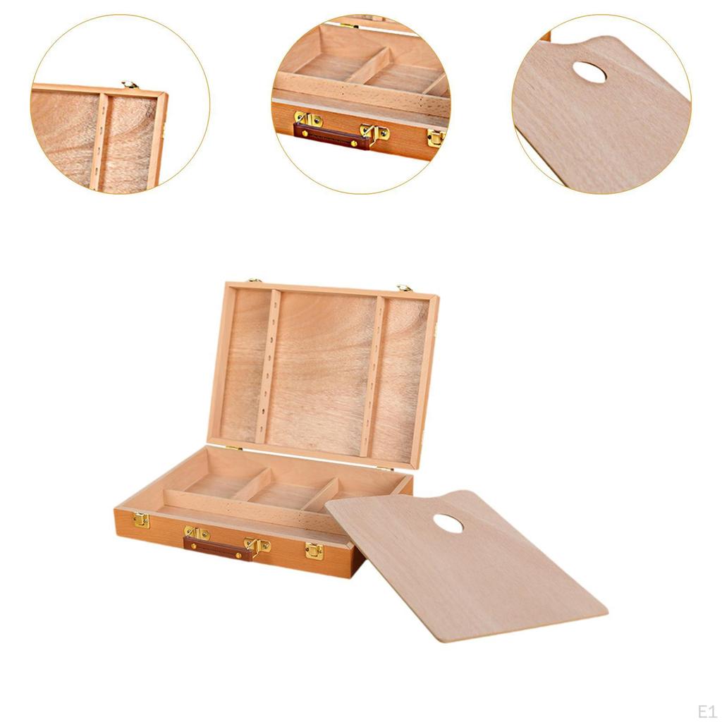 Artist Supplies Box with Locking Clasps,Multifunctional Handle,Art Tool Storage Organizer