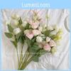 Realistic Eustoma Silk Bouquet For Home Decor Gift For Colleagues Teachers