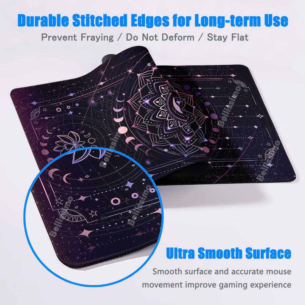 Art Moon Tarot Card Mouse Pad HD Black PC Gamer Constellation XXL Kawaii Accessories Big Carpet Home Office Setup Desk Mousepads