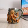 Drinking Cup 160ml Octopus Design Multifunctional Cups Octopus Coffee Mug for Hot Cold for Milk Ice Water Juice Latte Tea Beer