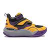 Li Ning Youth Pre Casual Comfortable High-Top Basketball Shoes Kids Sneakers Black Purple Yellow YKBT092-3