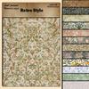 William Morris Decorative Gift Box Paper: 12 Sheets of Double Gum Foldable Stickers and Patterned Backgrounds.