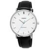 Casio Quartz Men's Watch MTP-VT04L-7E White X Black Leather Band